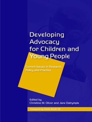 cover image of Developing Advocacy for Children and Young People
